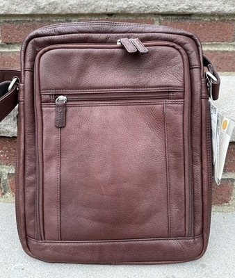 WILSONS LEATHER El Portal Executive Burgundy Leather NEW Shoulder Bag Men s
