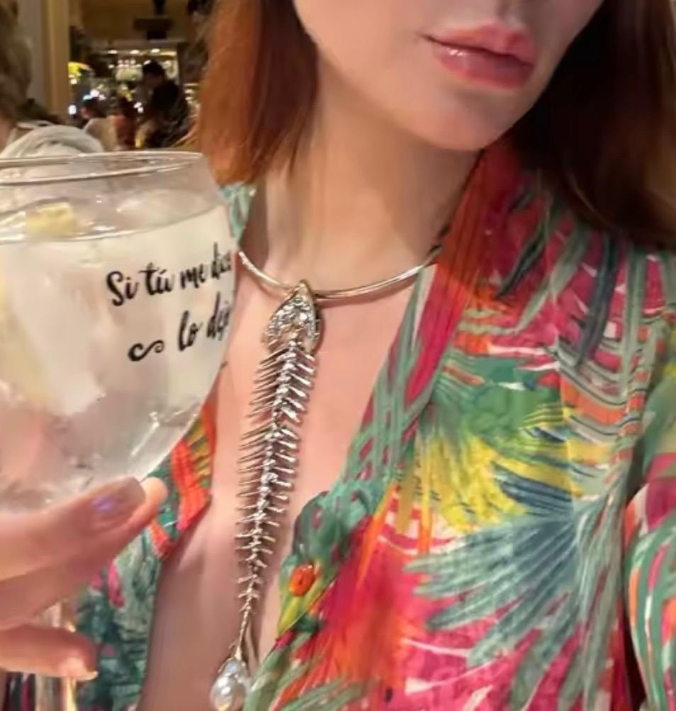 Schiaparelli Inspired Surrealist Fish Bone Pendant Necklace Wearable ...