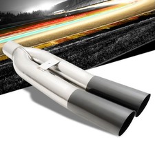 Megan Stainless 3 Vip Dualangled Cut Blast Style Exhaust Muffler Black Tip