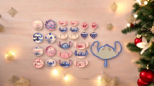 Disney Stitch Christmas Baubles & Tree Topper Set 25 Pack Ornament Holiday Decor - Picture 5 of 15