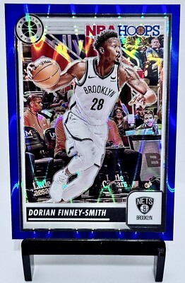 2023-24 NBA Hoops Premium Dorian Finney-Smith /99 Blue Seismic Prizm Nets