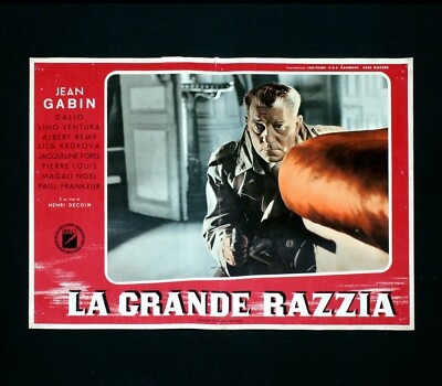 LA GRANDE RAZZIA fotobusta poster Jean Gabin Henri Decoin sur la Chnouf DC39