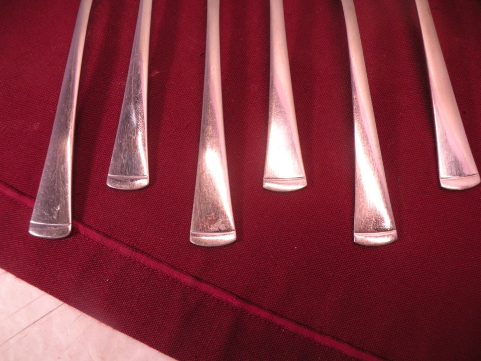 Set Of 6 Pfaltzgraff Atrium Stainless Steel Flatware Salad Forks 7 1/2" - Image 3 of 4