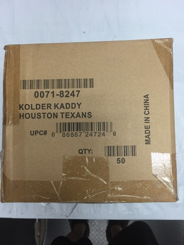 Houston Texans Name & Logo NFL Navy Collapsible Can Coolers CASE of 50 PIECES - Picture 4 of 4