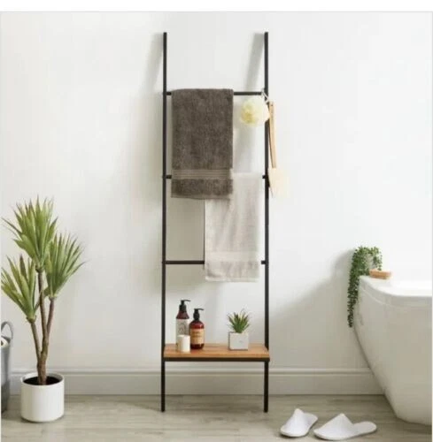 SALE Boxed Fulton Black Wood Ladder shelf eBay