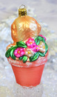 Puppy In A Flower Pot German Christmas Ornament — photo 3