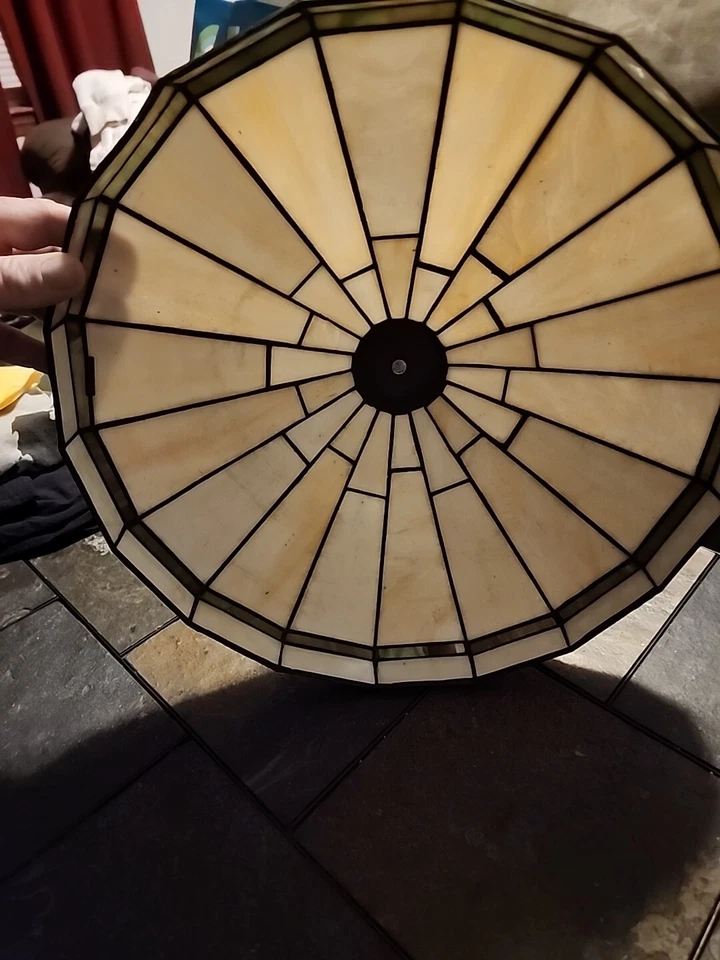 "Colgante colgante de vitral estilo Tiffany de 16"" ESPECTRO pantalla de luz de techo colgante" Foto 4 de 4