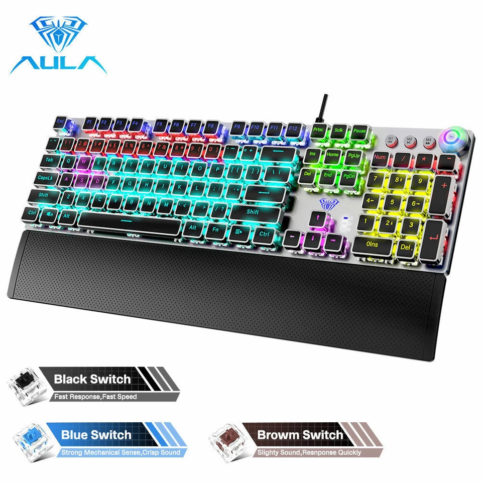 10 Keys Wired Mechanical Keyboard Gaming Keyboard RGB Backlit for Games / Office - Image 2 of 4