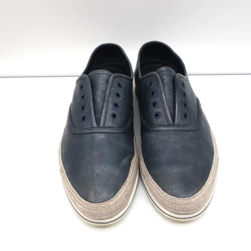 Tenis alpargata Prada Linea Rossa cuero azul marino talla 7 - para hombre Foto 3 de 4