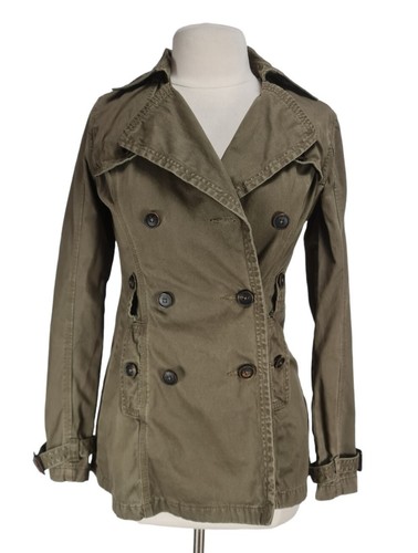 AMERAN EAGLE OUTFITTERS olivgrüne Denim-Jacke mit Knopfleiste Damen Petti S/P