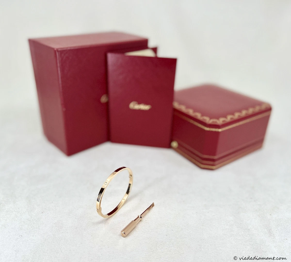 Cartier Love Bracelet SM Rose Gold Size 15 eBay
