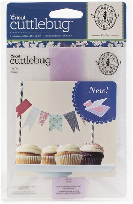 Kirstie Allsopp A2 Embossing Folder - Cricut Cuttlebug - Zick Zag & Bordüre