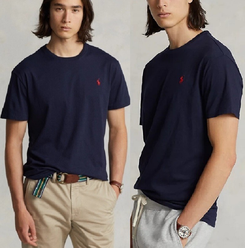 GENUINE QR POLO RALPH LAUREN CREW NECK PONY LOGO SLIM FIT