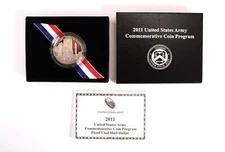 2011 Proof United States Army Commemorative Clad Half Dollar 50c Coin with COA