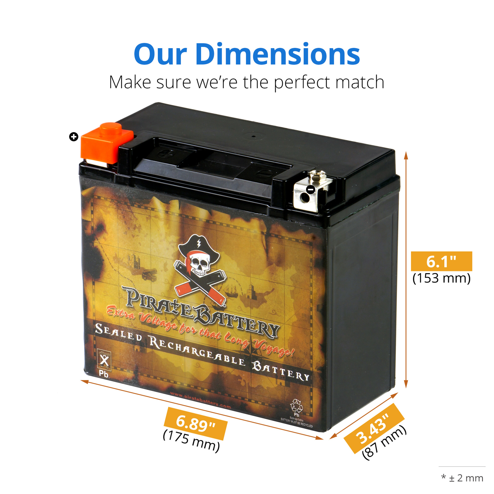 12V YT4B-BS AGM Motorcycle Battery – Sealed, Maintenance Free & Rechargeable For ATV, Scooter & Dirt Bike