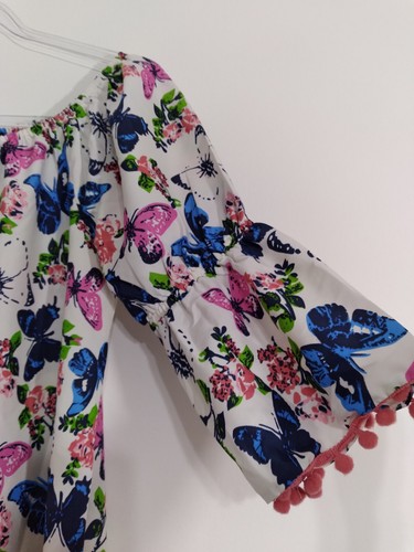 AMERICA AND BEYOND women flare swing Butterfly Print Dress size Medium NEW - Picture 3 of 10
