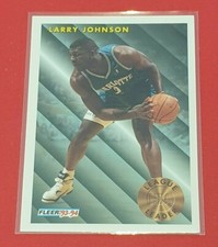 1993-94 Fleer League Leader Larry Johnson Card - Charlotte Hornets