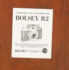 BOLSEY B2 INSTRUCTION BOOK/37902
