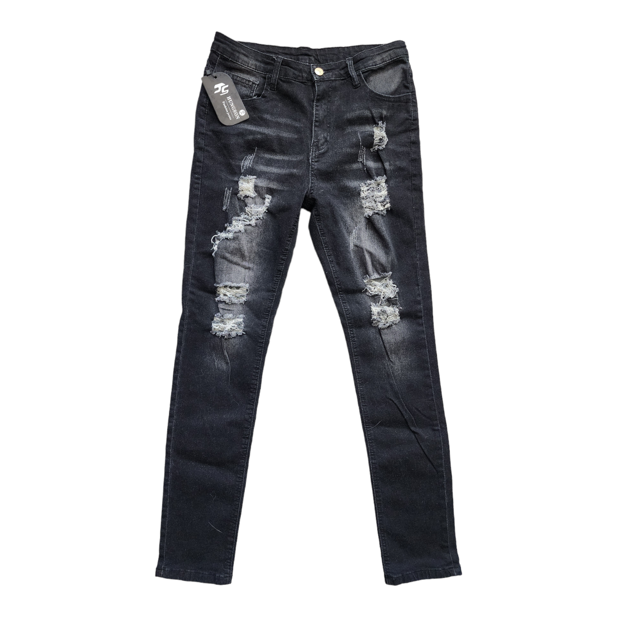 HUNGSON Men's Distressed Stretchy Ripped Skinny Jeans Slim Denim HUNGSON Men's Distressed Stretchy Ripped Skinny Jeans Slim Denim
