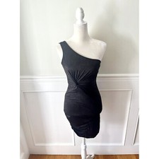 Foreign Exchange Black Bodycon One Shoulder Dress S