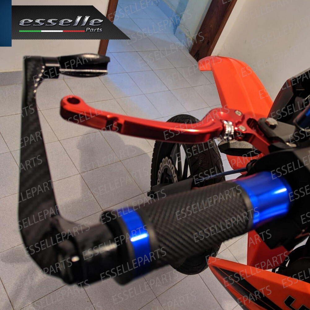 Paraleve Moto Universale 22mm In Alluminio CNC - Protezione Leva Freno Per Manubrio, Colore Blu