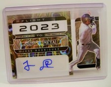 JOSE RODRIGUEZ 1/1 PEACOCK FLIGHT 2023 AUTO AUTOGRAPHED LEAF METAL BASEBALL 2022