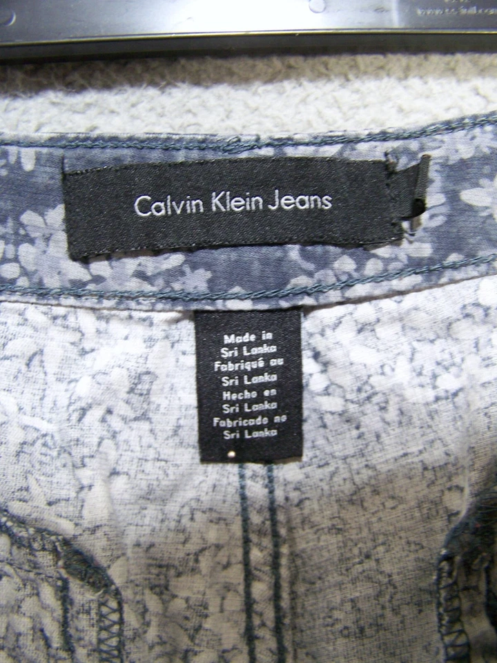Pantalones Cortos Calvin Klein Mujer 32 Cintura 6 Gris Floral Verano Algodón Exterior Damas Foto 4 de 4