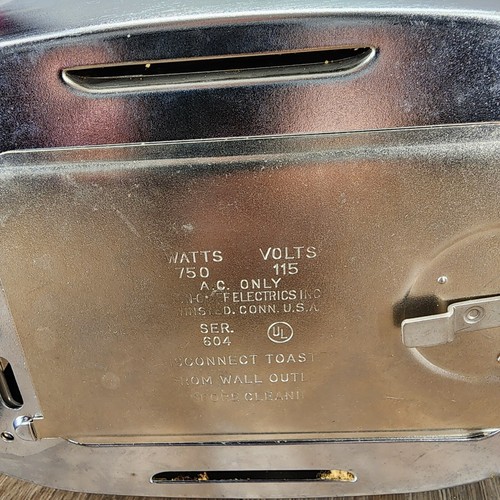Iona Select-O-Matic Toaster Vintage Chrome 2-Slice Mid-Century w/ Cover - Picture 5 of 14