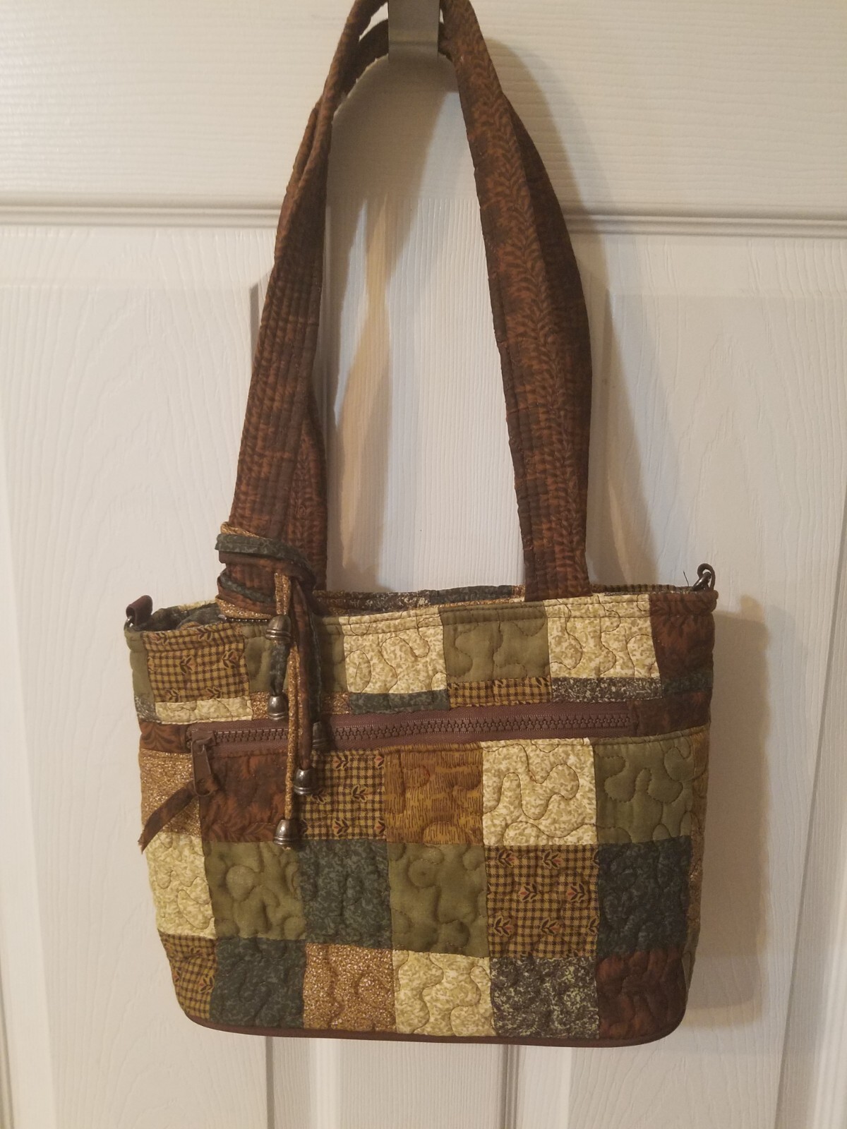 Donna Sharp Patchwork Quilted Messenger Shoulder … - image 1