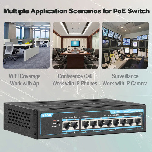 POE Switch 8 Ports Swich POE 6 4 Port 1000Mbps Switch Network Splitter RJ45 Hub - 第 5/16 張圖片