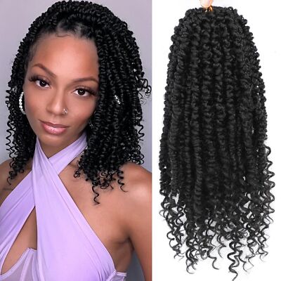 Passion Twist Crochet Hair,12 Inch Packs Pretwisted Passion