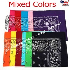 Lot of 12 BANDANA Paisley Face Mask Head Wrap Cotton Neck Cover Wholesale in USA
