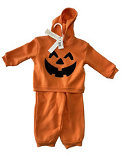 Infant Toddler Baby Halloween Pumpkin Fleece Costume 18m NWT