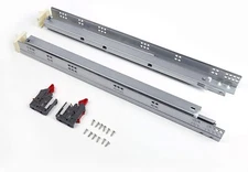 Pair Self Soft Close Under/Bottom Rear Mounting Drawer Slides 21 inch Concealed