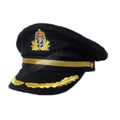 Black Captain Hat/Sailor Cap Hat Sailors Navy Sailor Hat New