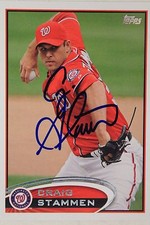Washington Nationals Craig Stammen Signed 2012 Topps Autograph Card #US312 106