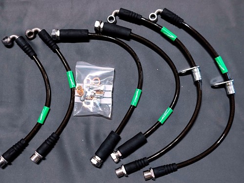 KPR PERFORMANCE Stainless Steel brake line for PATROL Y61 FRONT + REAR - Picture 2 of 3