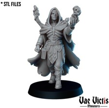 Necromancer Human Wizard Miniature DnD D D Pathfinder RPG