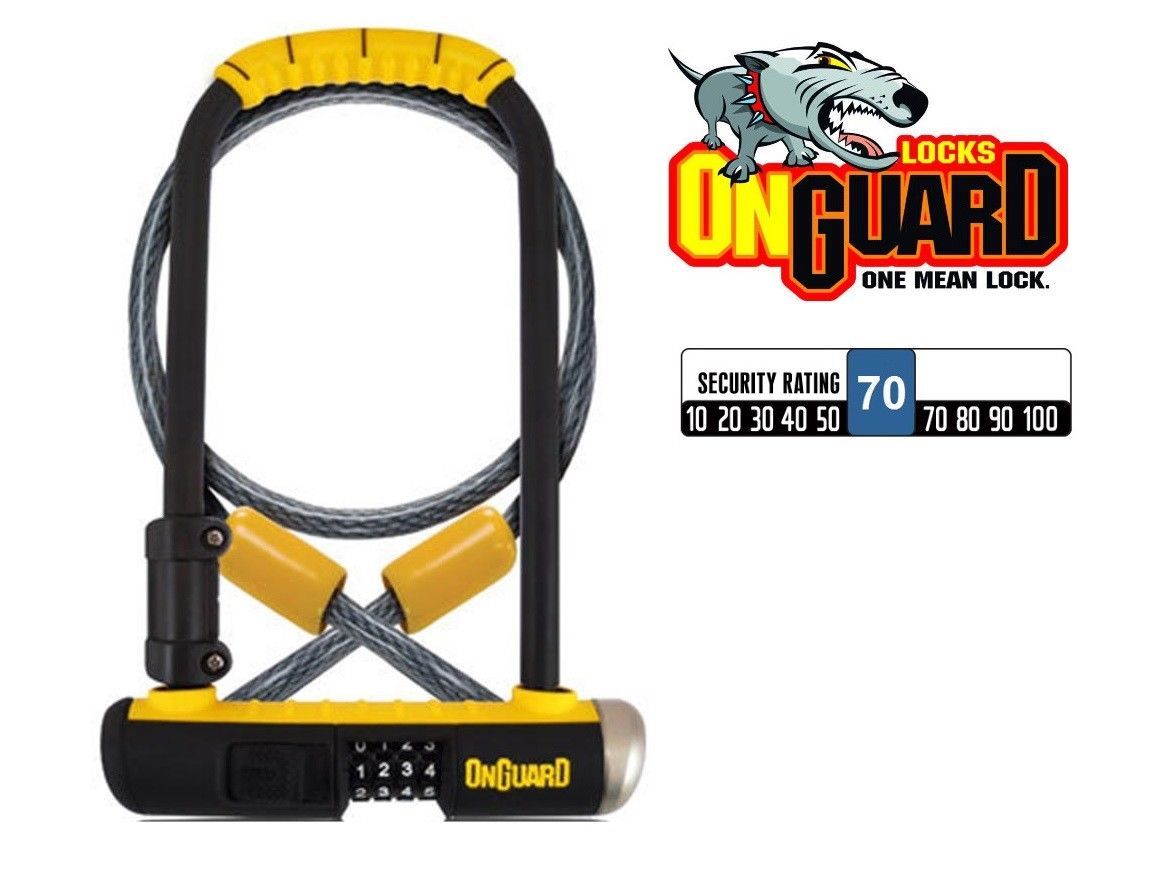 LOCK OnGuard 8012c Combination DT U-Lock Shackle Bike Security Bicycle > 8012c <
