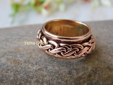 Pure Copper Ring Solid Copper Ring Healing Spin Arthritis Therapy Handmade Ring,
