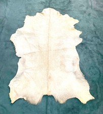 Real Leather Fur Skin, Scandinavian Goat Hide Taxidermy, Nordic Winter Pelt Coat