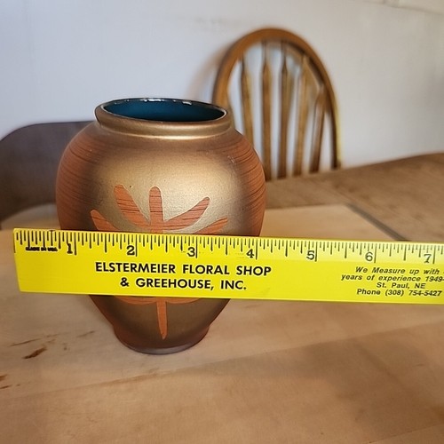 Vtg Mid-Century Modern Carstens Tonnieshof Pottery Vase 526-13 W. Germany Orange - Picture 3 of 16