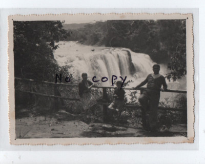A263 Original Vintage Foto Snapshot:Cascade Dà Lat,Lam Dong,Vietnam 1940
