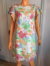 Asos Multicoloured Butterfly Sleeves Textured Shift Dress UK14 EU42 US10 NWT