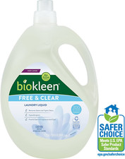 Biokleen Free & Clear Laundry Detergent - 300 HE Loads - 150 Ounce - Detergent
