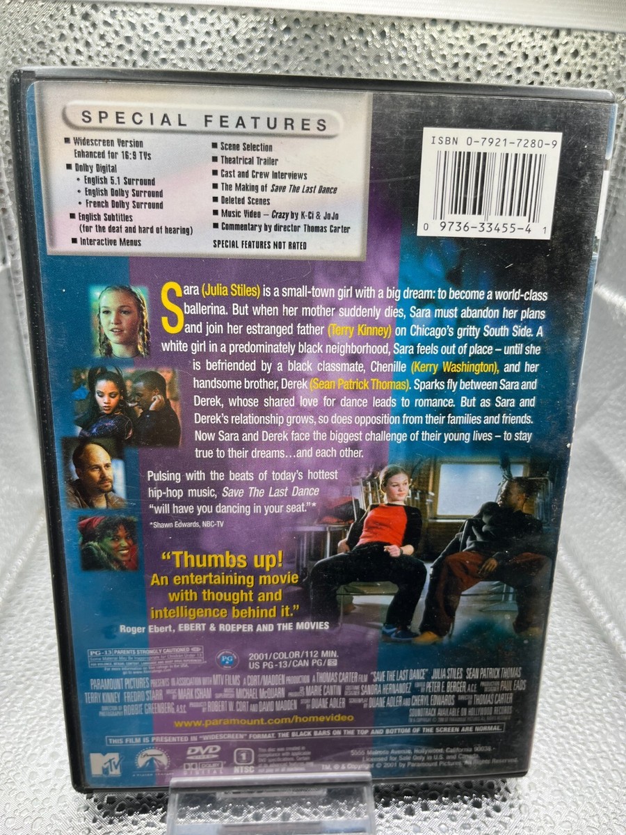 Save The Last Dance - Julia Stiles Sean - Very Good DVD