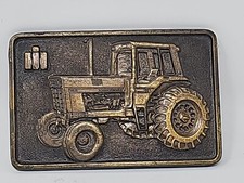 International Harvester IH Brass Belt Buckle 1086 Tractor Farm Ag by SpecCast