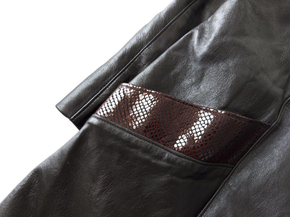 Vintage 80s Giovinezza Moda by Rocco D'Amelio Brown Leather Half