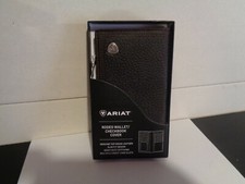 Ariat Performance Work Leather Rodeo Wallet/Checkbook Cover Dark Rowdy Brown 