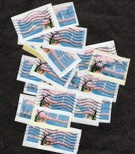 10 Se-Tenent Sets, #4651-2 Cherry Blossoms, Forever (45 cent) On Paper